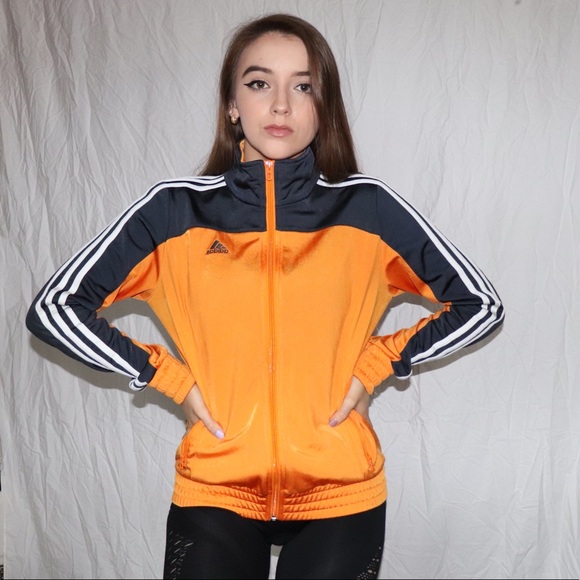 ❌SOLD❌ Neon Orange Adidas Track Jacket - Picture 4 of 6